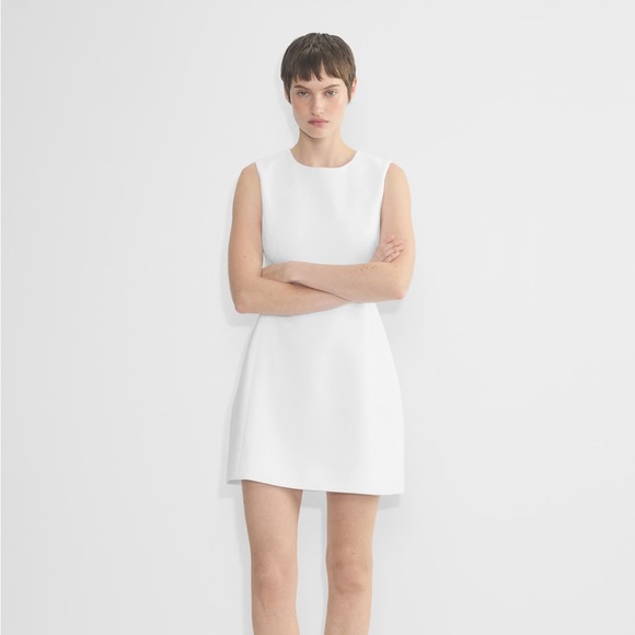 Babaton Dresses & Skirts - Babaton White Sleeveless A-Line Mini Dress